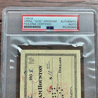 VIRGIL "GUS" GRISSOM * PSA * Autograph BANK CHECK Signed * Apollo 1 Astronaut