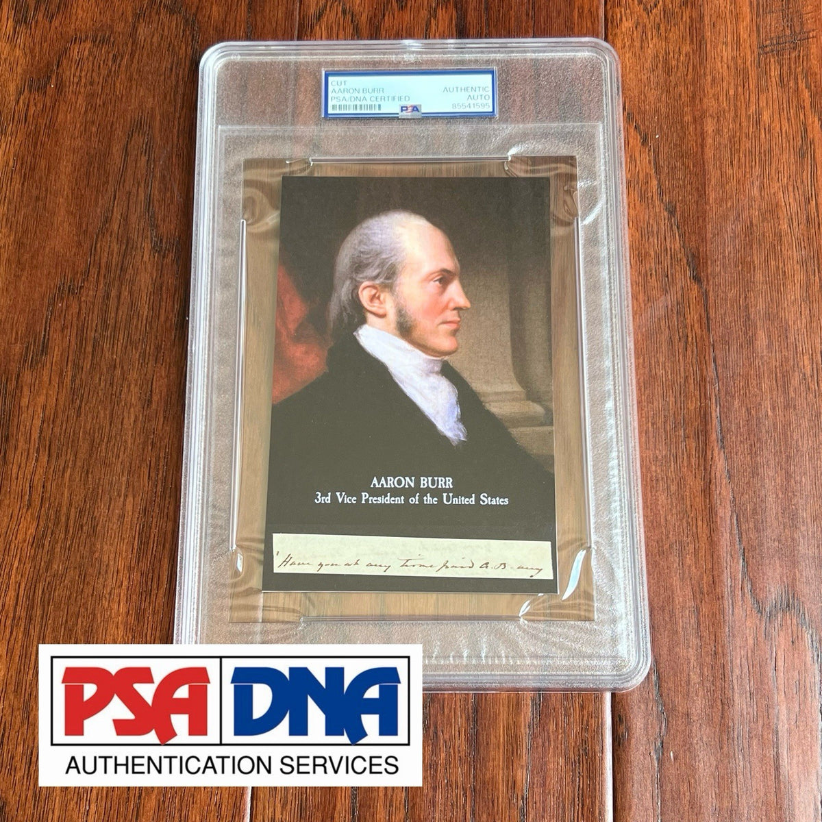AARON BURR * PSA * Handwritten Autograph Letter Signed Dueled Alexander Hamilton
