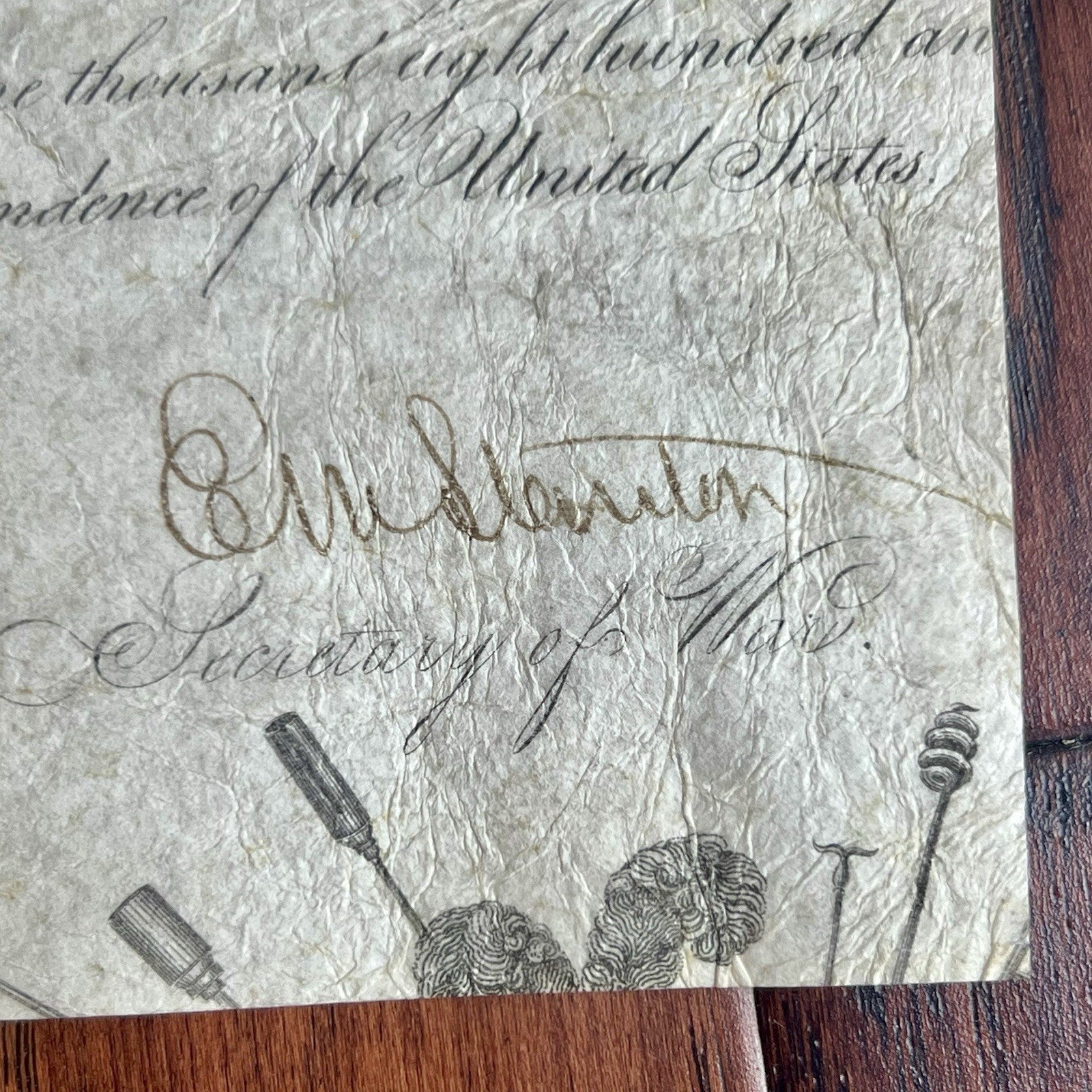 EDWIN M. STANTON * PSA * Autograph Civil War Commission Cut SIGNED * Lincoln