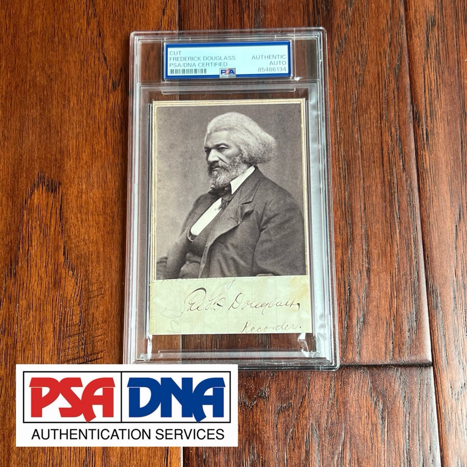 FREDERICK DOUGLASS * PSA * Autograph Cut Signature CUSTOM CARD Signed