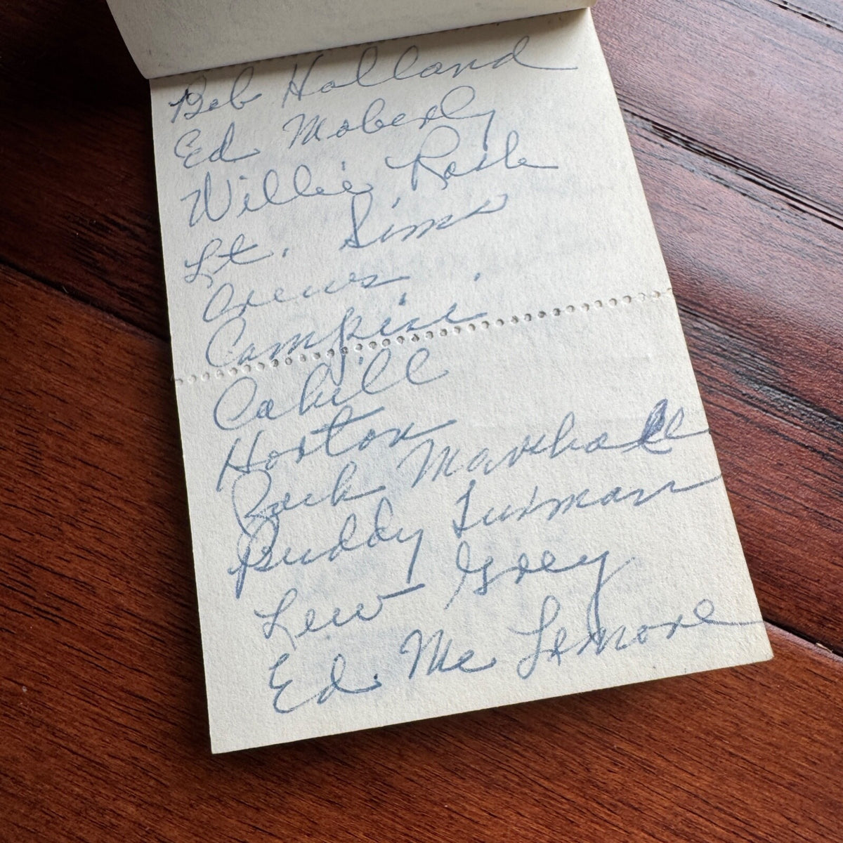 JACK RUBY * BAS * Oswald Shooter Mini HANDWRITTEN NOTEPAD * not Autograph Signed