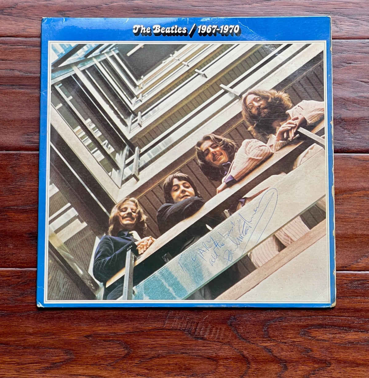 PAUL McCARTNEY * PSA *  Autograph BEATLES 1967-1970 LP Blue Vinyl Album SIGNED