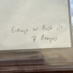 GEORGE W. BUSH * Beckett BAS * Signed Texas Rangers 3x5 Index Card Autograph