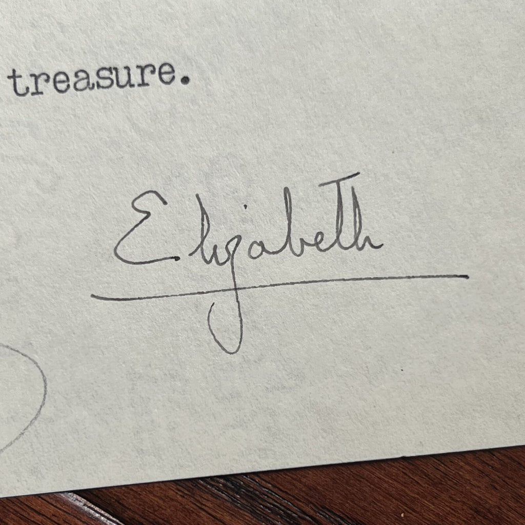 QUEEN ELIZABETH II * JSA LOA * Signed Letter Re 21st Birthday Gift Autograph