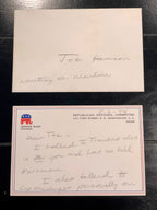 George HW Bush * PSA/DNA * Authentic AUTOGRAPH HANDWRITTEN Note SIGNED * RNC