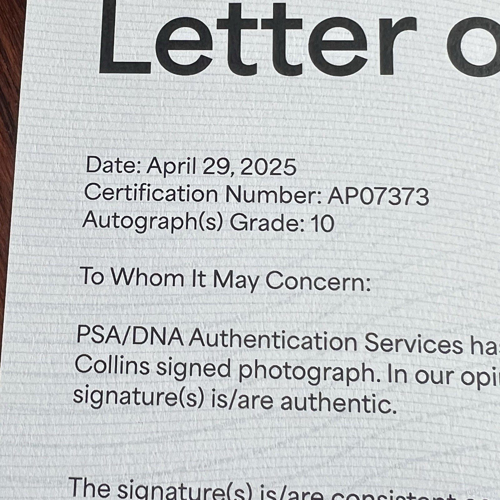 MICHAEL COLLINS * PSA Gem 10 * Signed White Space Suit Photo Autograph Apollo 11