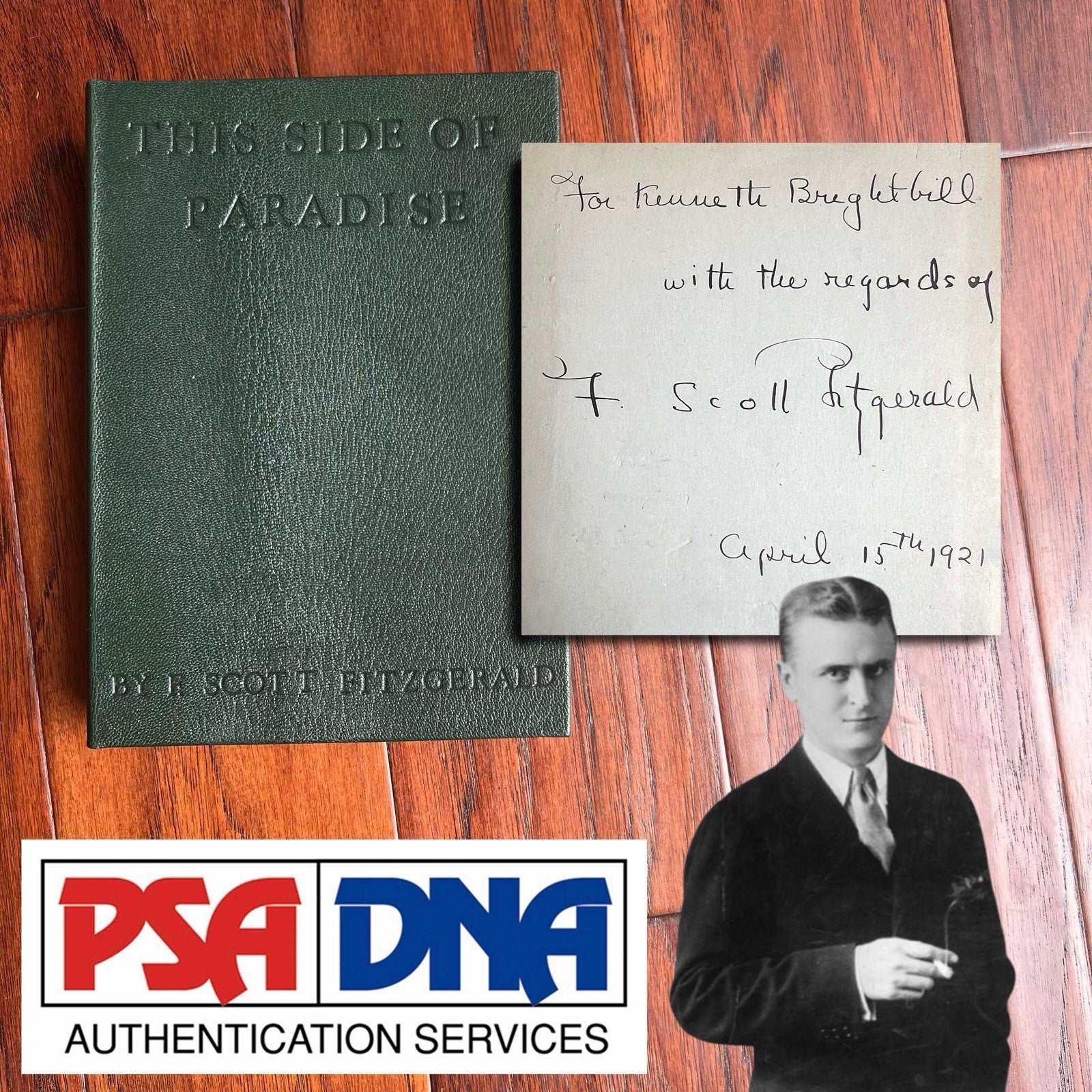 F. SCOTT FITZGERALD * PSA * 1st Ed Autograph THIS SIDE OF PARADISE Book Signed