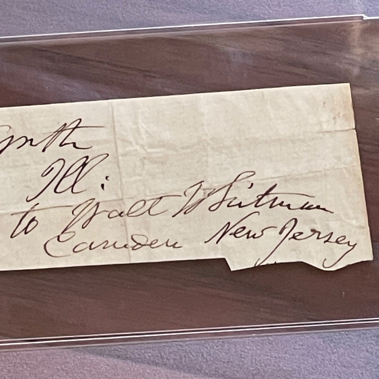 WALT WHITMAN * PSA/DNA * Autograph CUT SIGNATURE Signed * "Leaves of Grass" POET