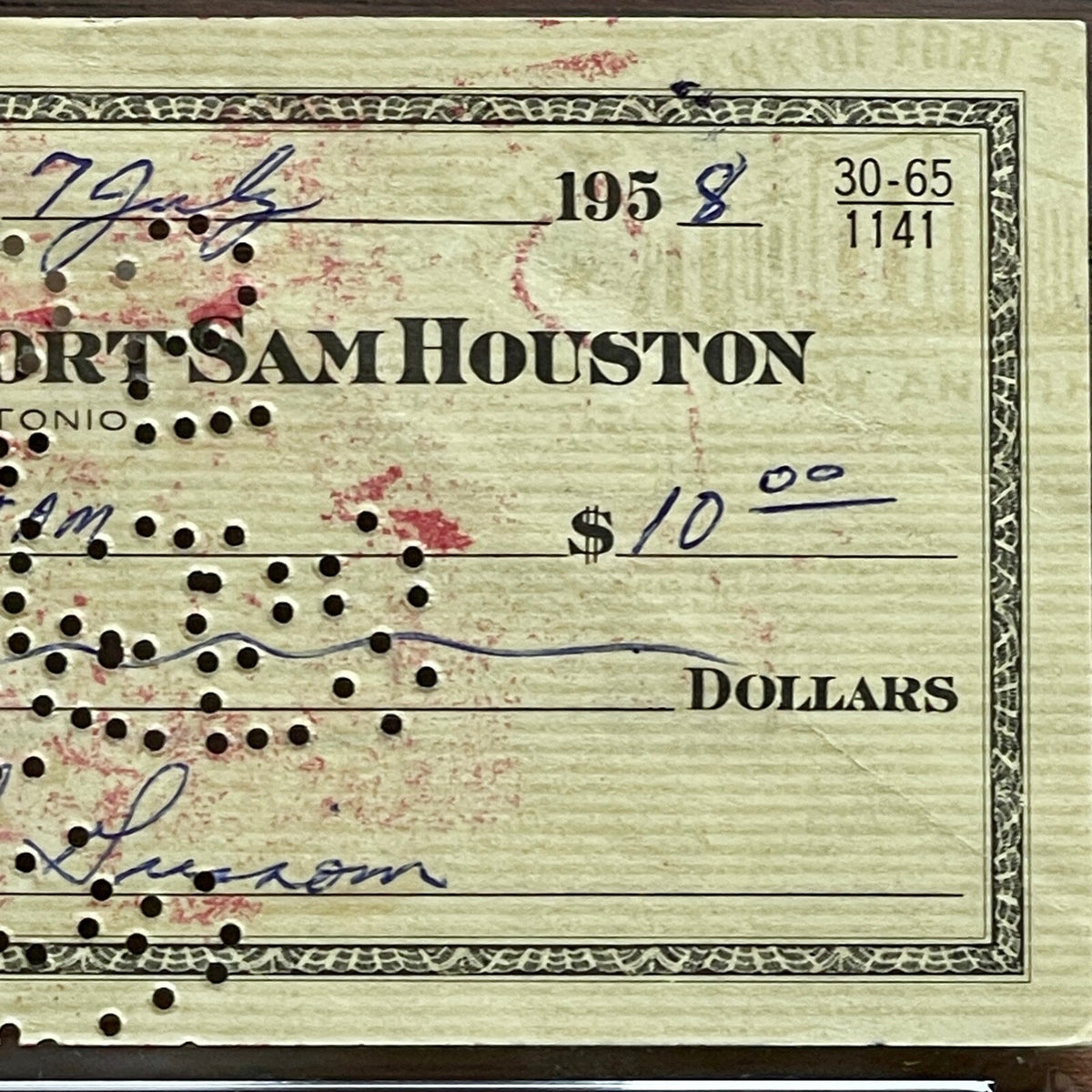 VIRGIL "GUS" GRISSOM * PSA * Autograph BANK CHECK Signed * Apollo 1 Astronaut