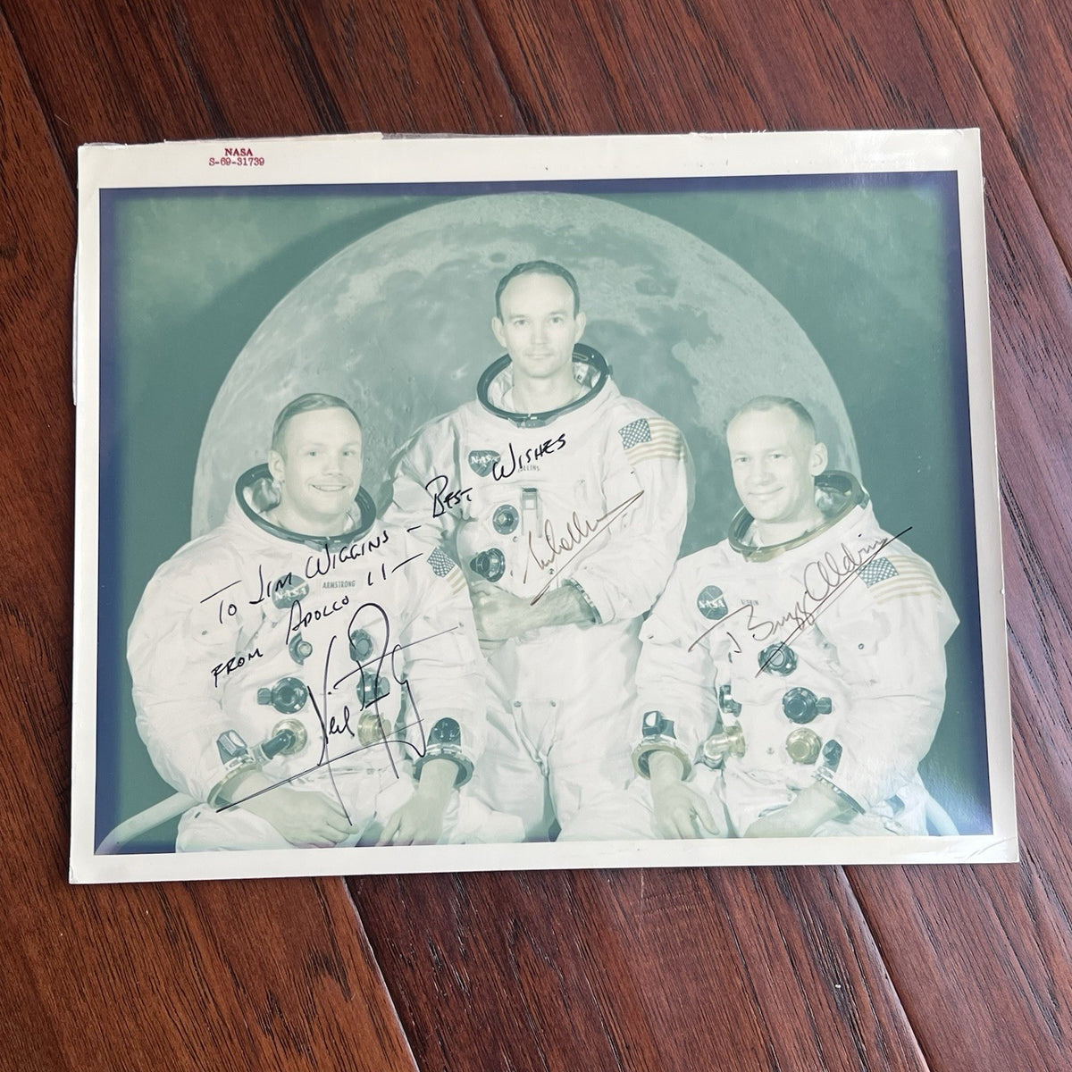 APOLLO 11 * PSA * Type 1 Crew Signed Red Number Photo Autograph Neil Armstrong