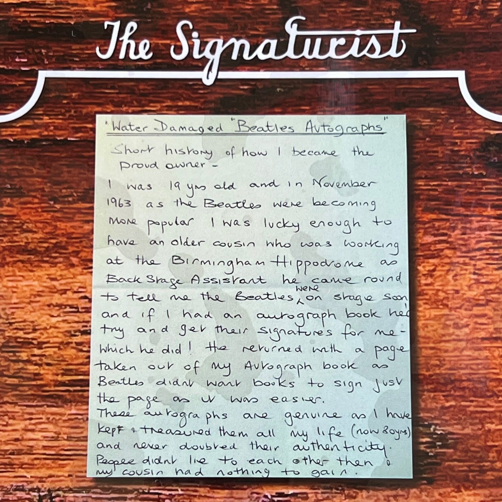 THE BEATLES * PSA * Full Set Autograph Page Signed * John Lennon Paul McCartney