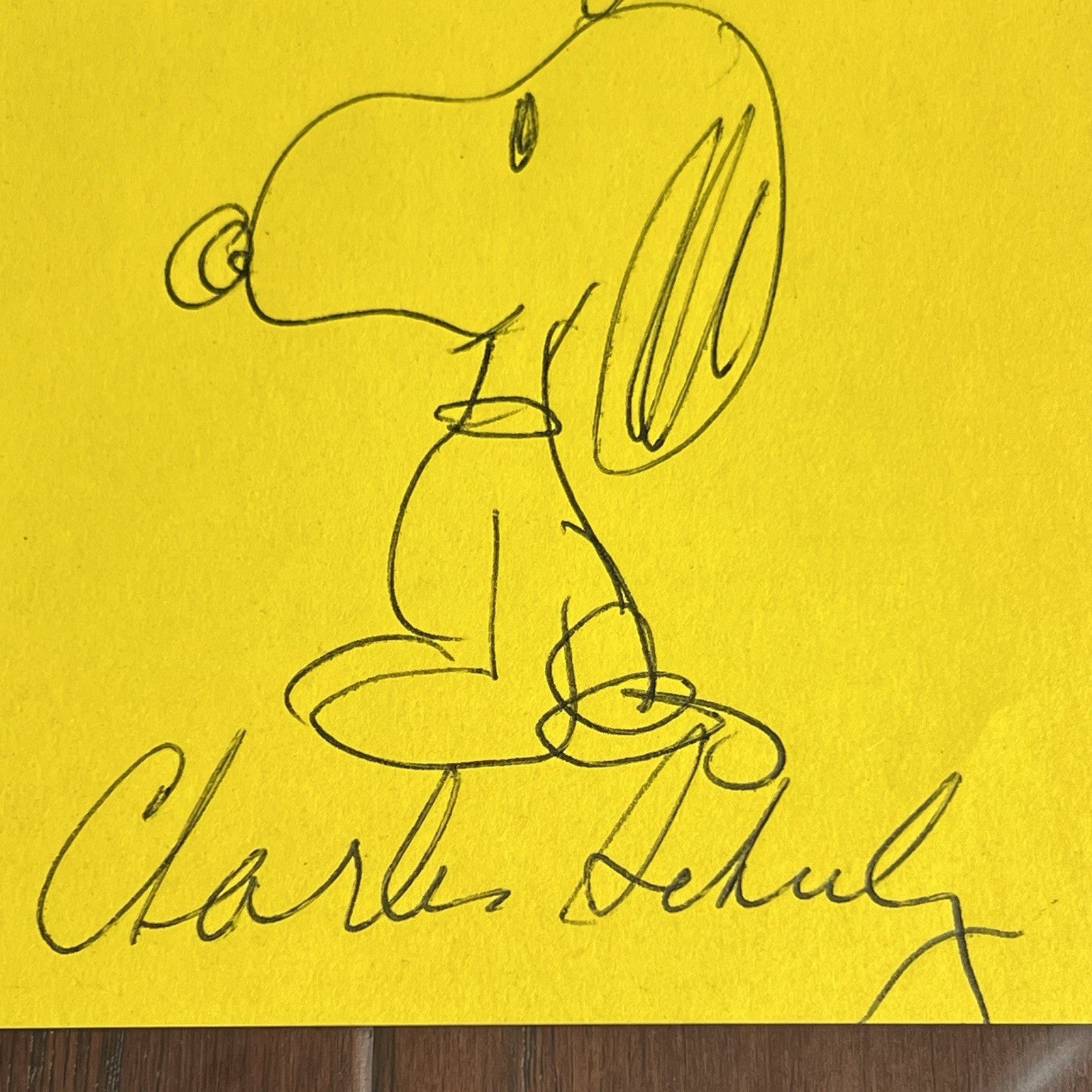 CHARLES M SCHULZ * PSA * Autograph SNOOPY Hand-Drawn Artwork Signed * PEANUTS