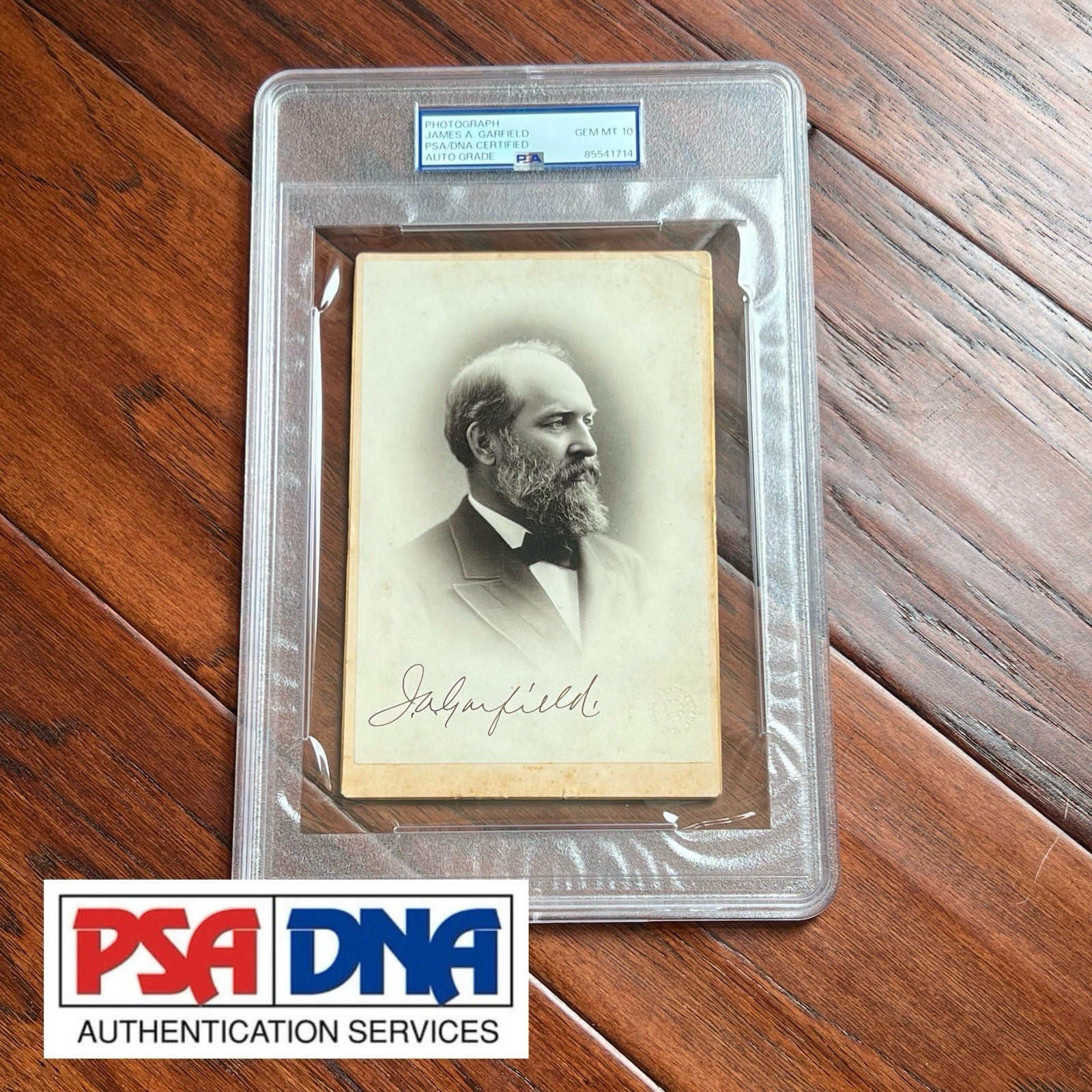 JAMES A. GARFIELD * PSA Gem 10 Graded * Signed Cabinet Card Photograph Autograph