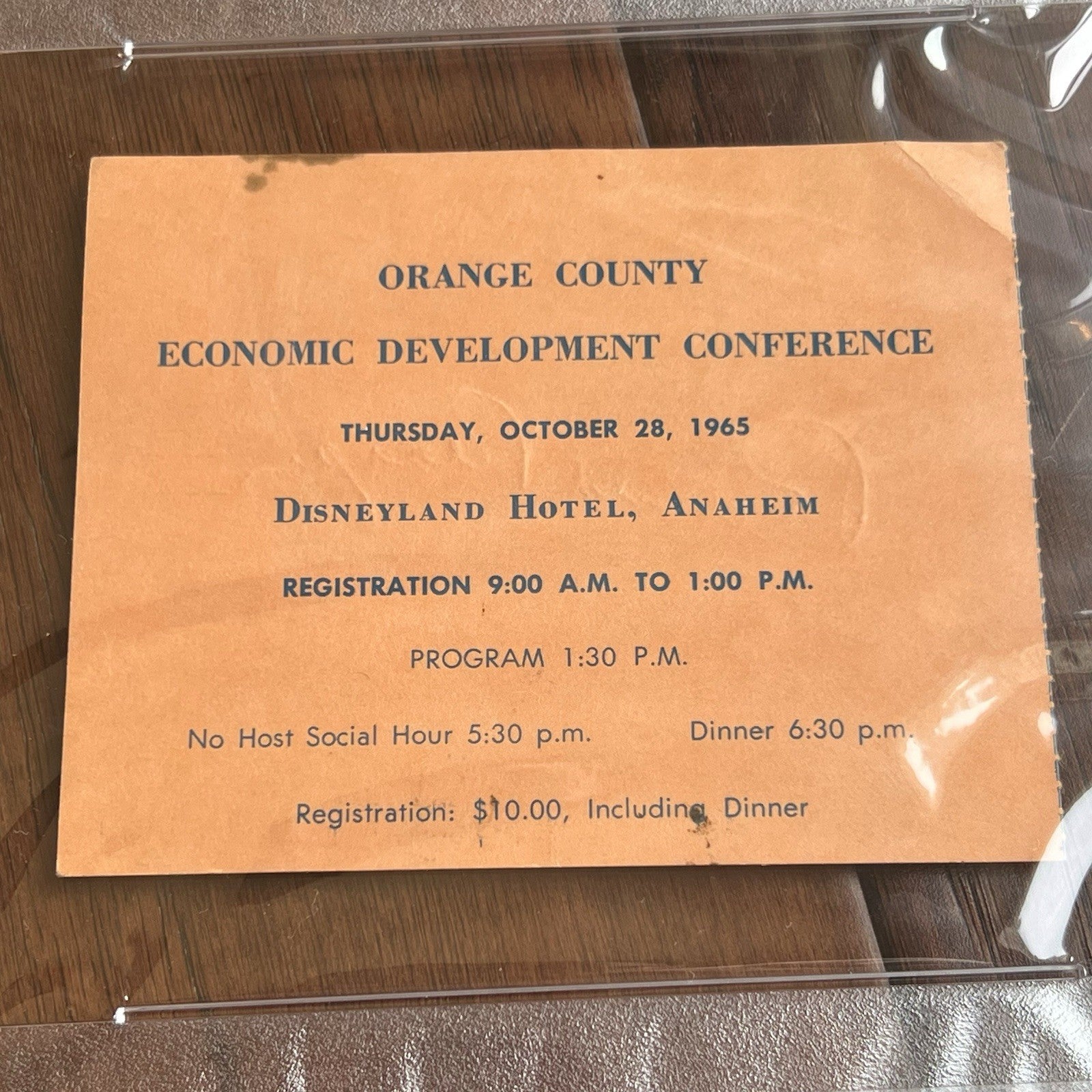 RONALD REAGAN * PSA * Autograph Economic Development Ticket Signed * DISNEYLAND