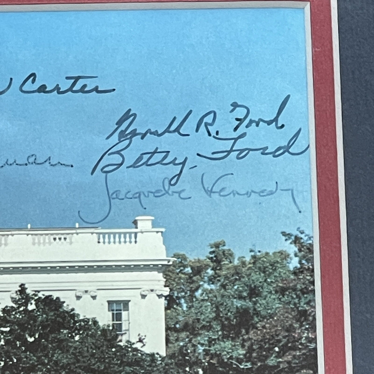 JACQUELINE KENNEDY * JSA * Gerald & Betty Ford Jimmy Carter Signed Autograph