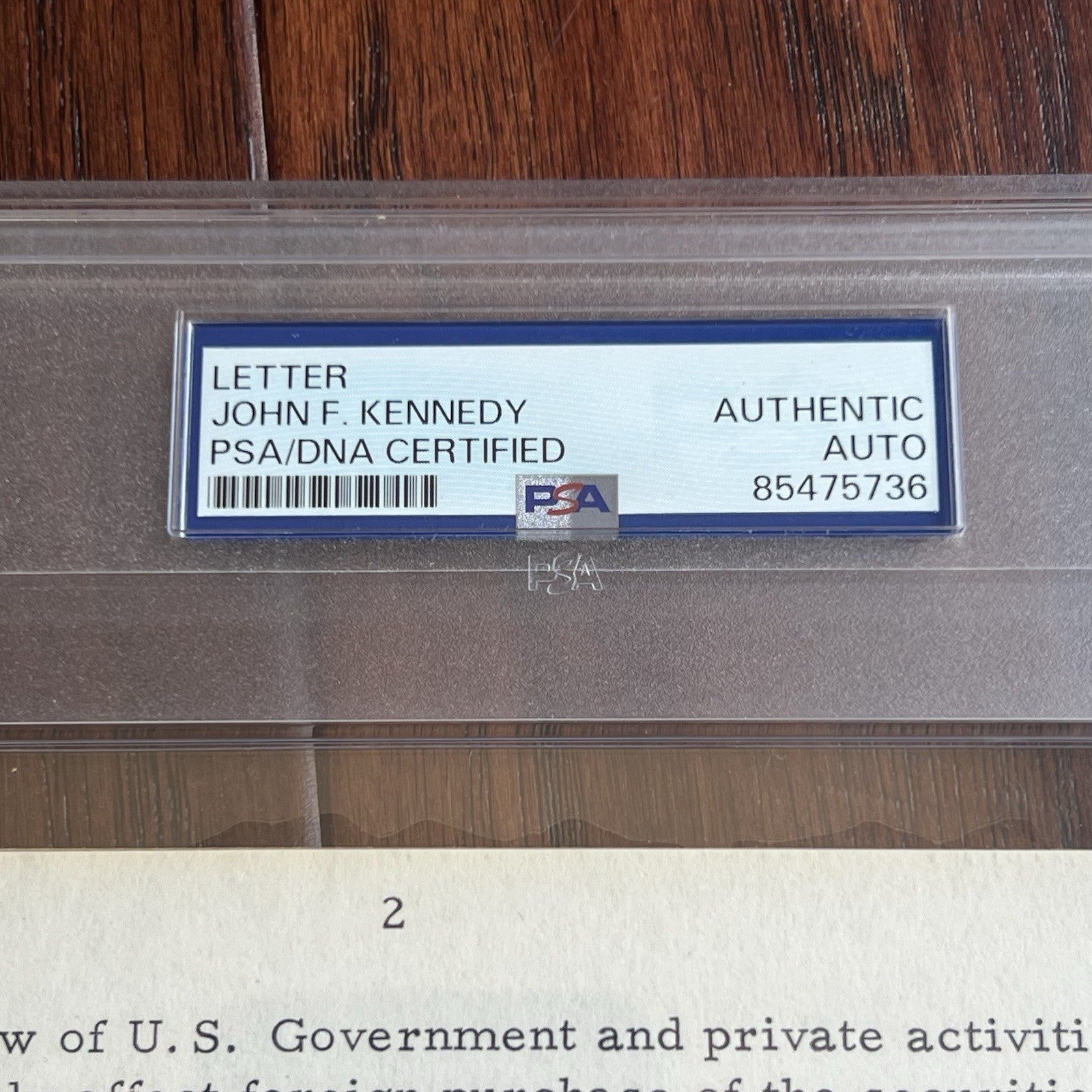JOHN F. KENNEDY * PSA * Autograph WHITE HOUSE Letter Signed 1 Month Before Death