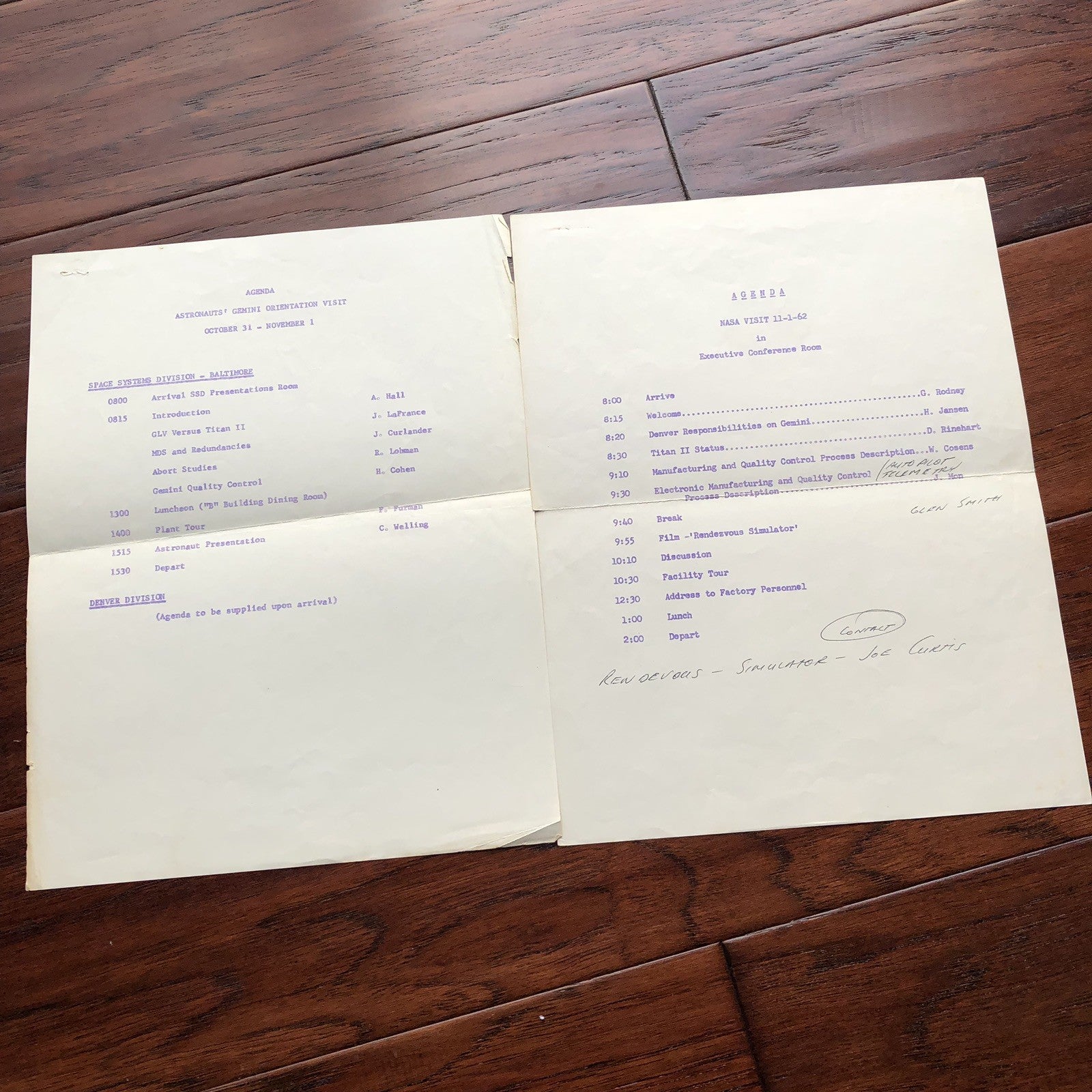 EDWARD H WHITE * Zarelli LOA * NASA ORIENTATION PAPERS + Autograph SPEECH 