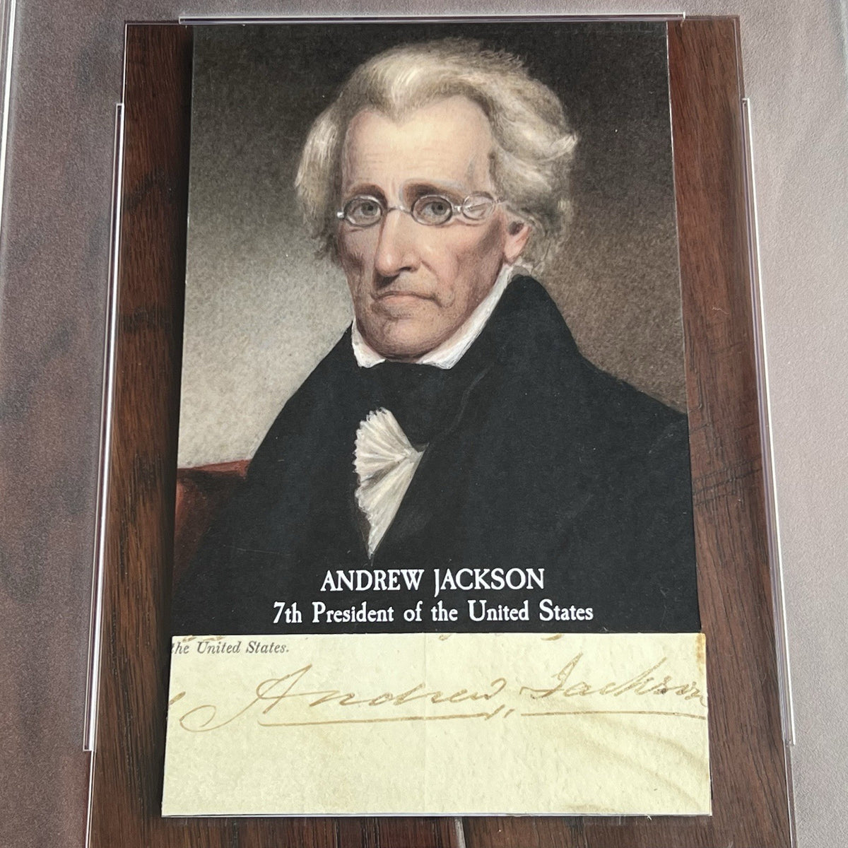 ANDREW JACKSON * PSA * Autograph CUT Signature CUSTOM CARD Signed as POTUS