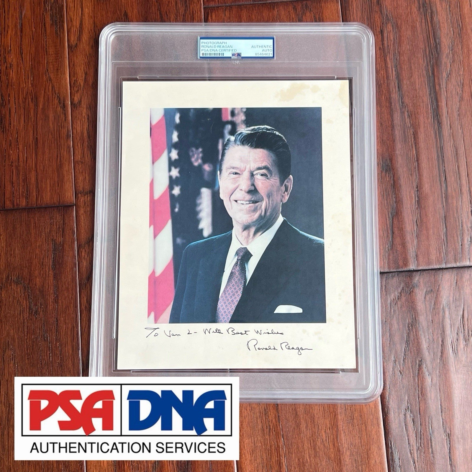 RONALD REAGAN * PSA/DNA * Autograph Photo AS PRESIDENT Portrait Signed