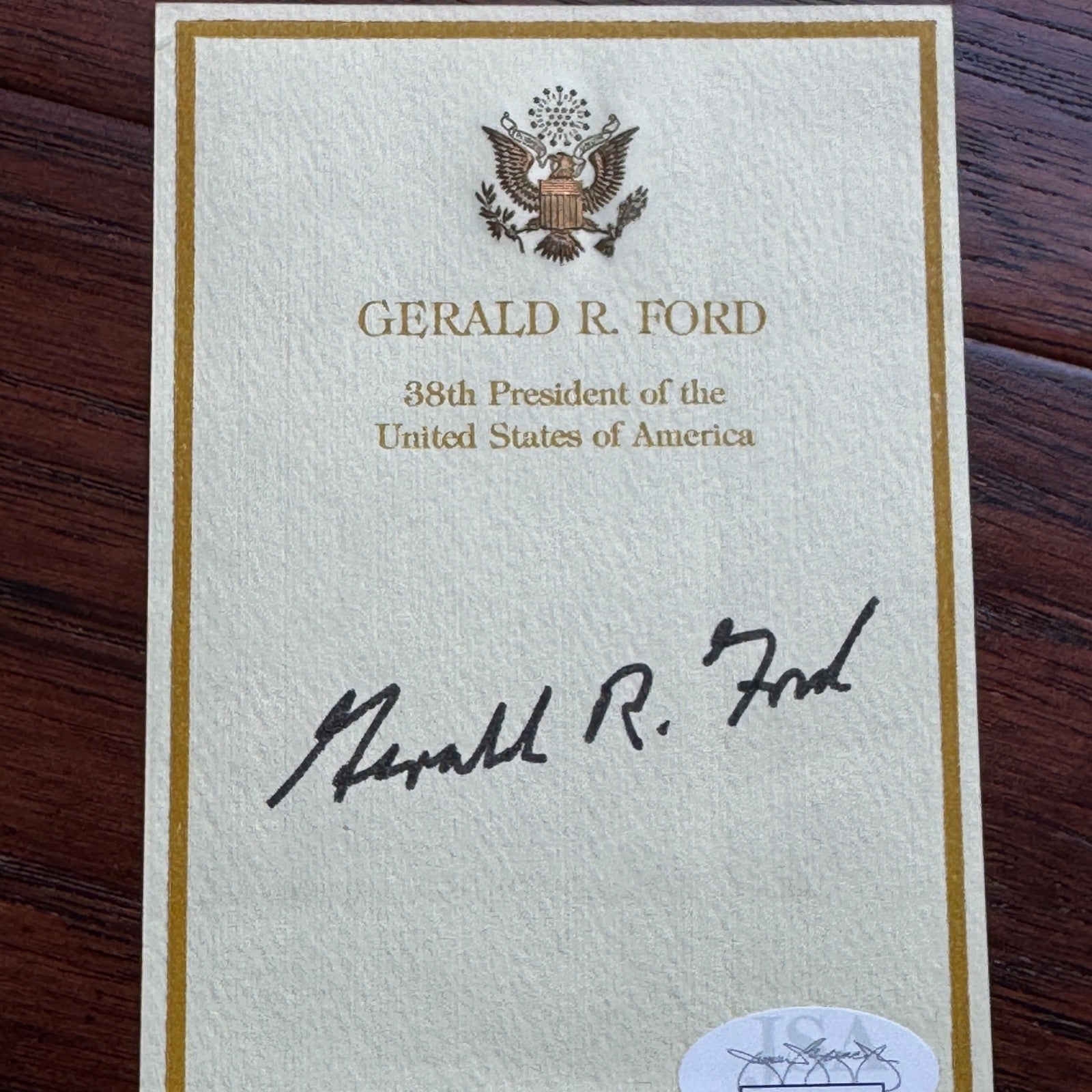 GERALD R. FORD * JSA * Autograph BOOKPLATE Signature SIGNED * 38th POTUS