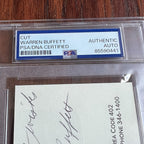 WARREN BUFFETT * PSA  Autograph Berkshire Hathaway BUSINESS CARD Souvenir SIGNED