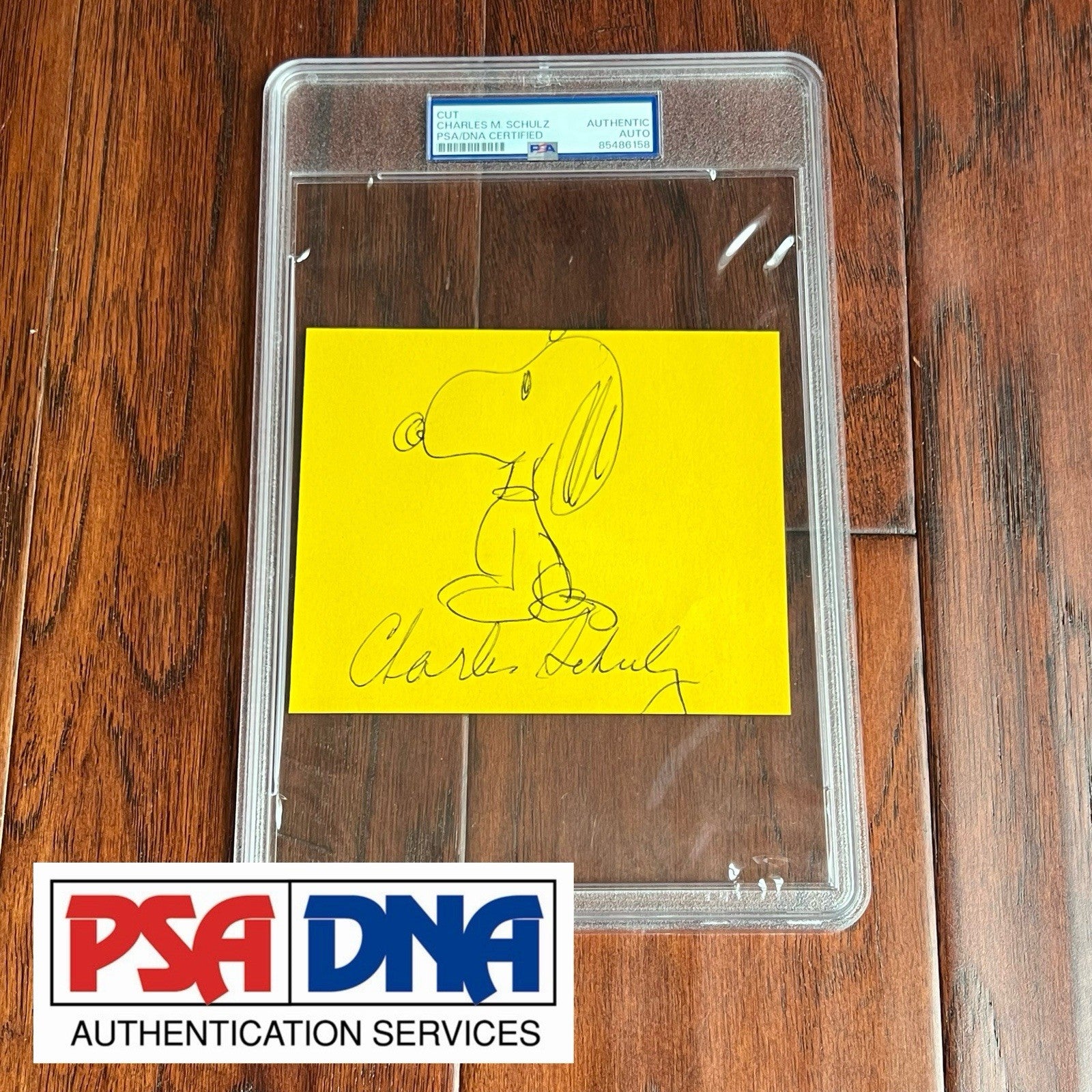 CHARLES M SCHULZ * PSA * Autograph SNOOPY Hand-Drawn Artwork Signed * PEANUTS