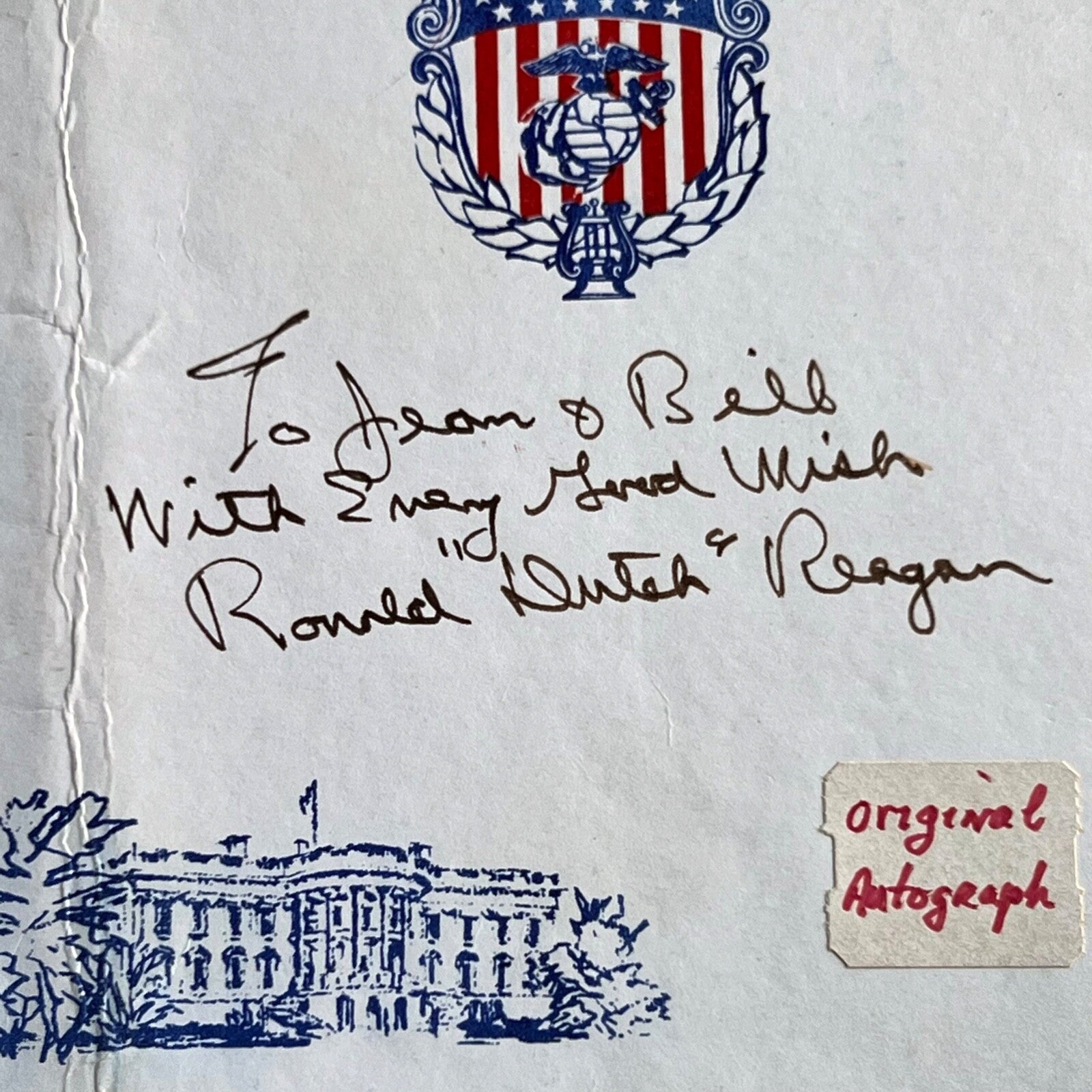 RONALD REAGAN * PSA * Autograph PRESIDENT'S MARINE BAND Program Signed