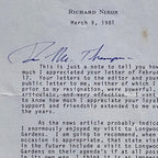 RICHARD NIXON * PSA/DNA Autograph Letter on RESIGNATION & MEMOIRS Signed * 1981