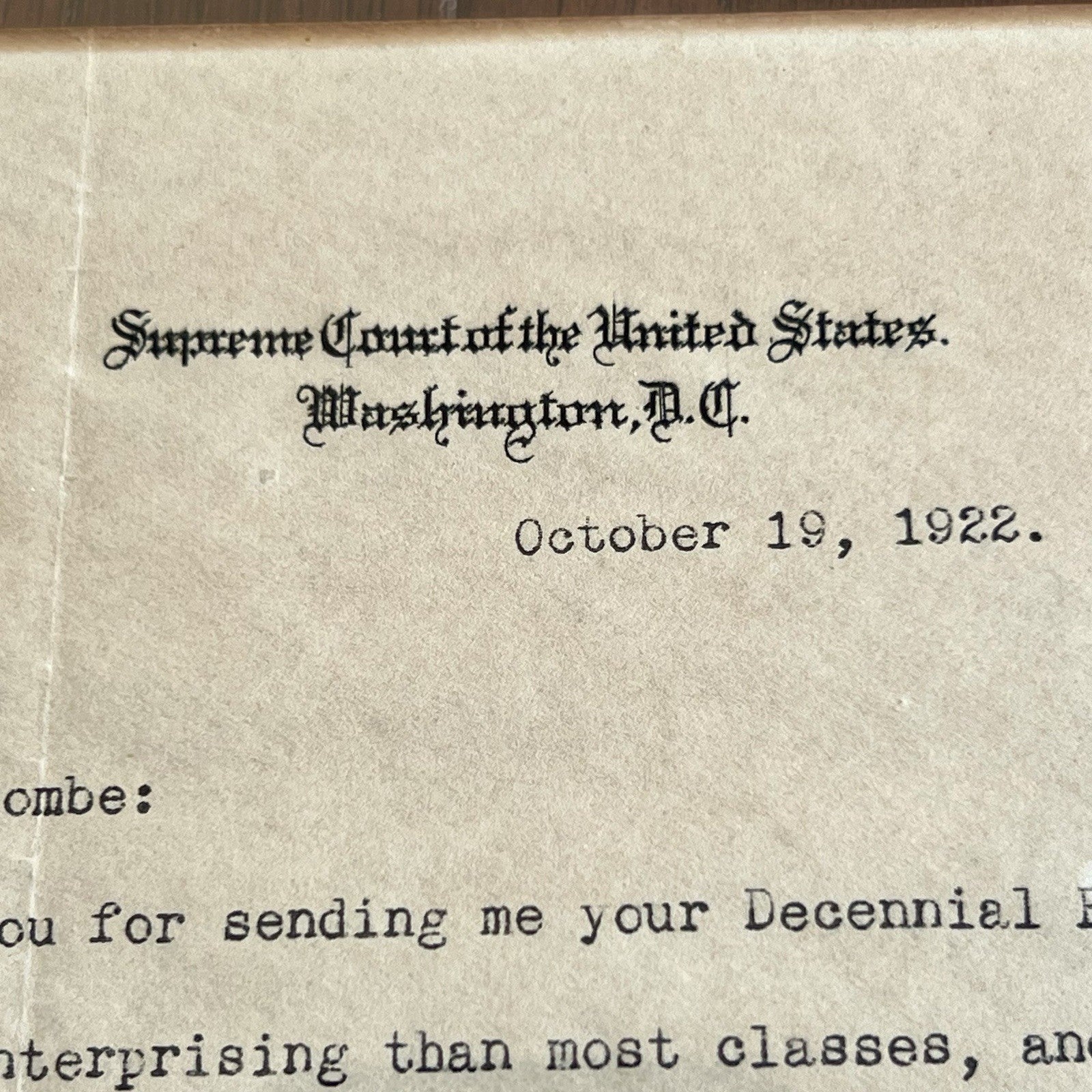 WILLIAM H. TAFT * PSA * Autograph SUPREME COURT Letter SIGNED to "John Marshall"