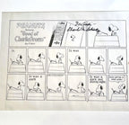 CHARLES M SCHULZ * PSA * Autograph SNOOPY "Good Writing" Peanuts XL Strip Signed