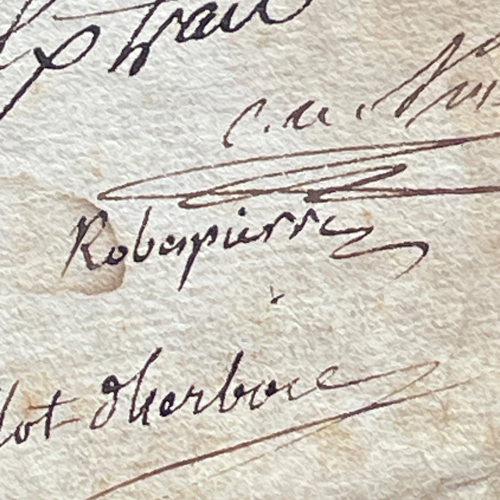 MAXIMILIEN ROBESPIERRE * PSA * Autograph "REIGN OF TERROR" Public Safety SIGNED