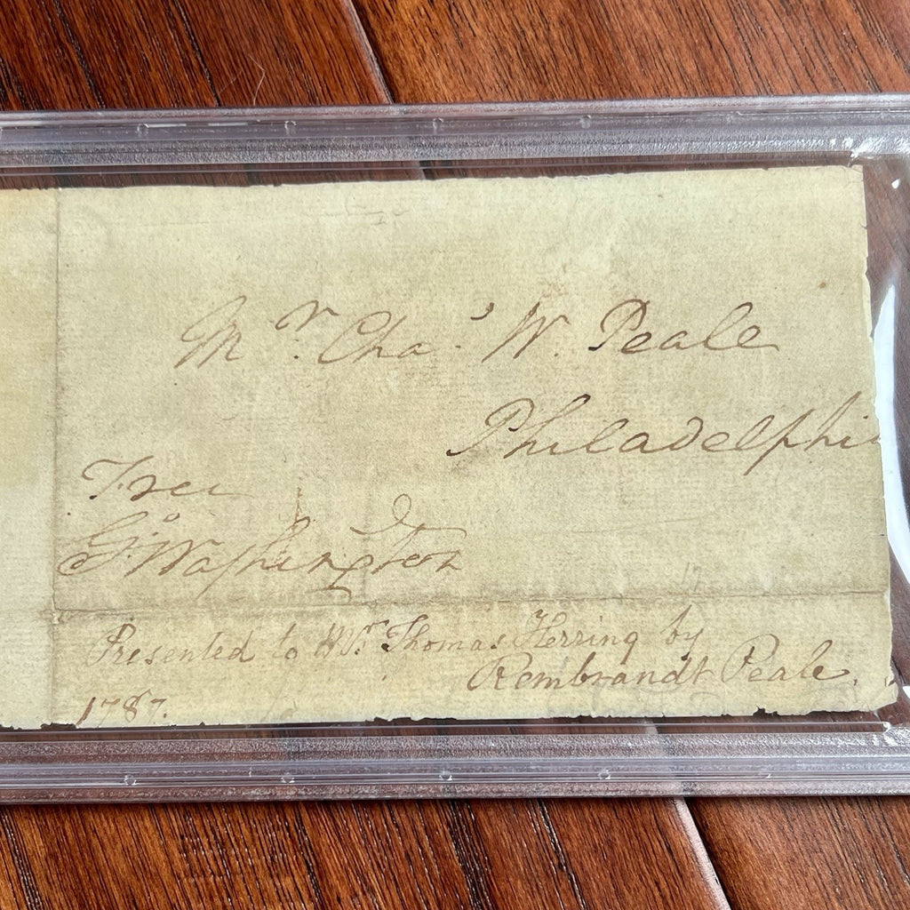 GEORGE WASHINGTON * PSA * Autograph FREE FRANK Signed Plus Rembrandt Peale Sig