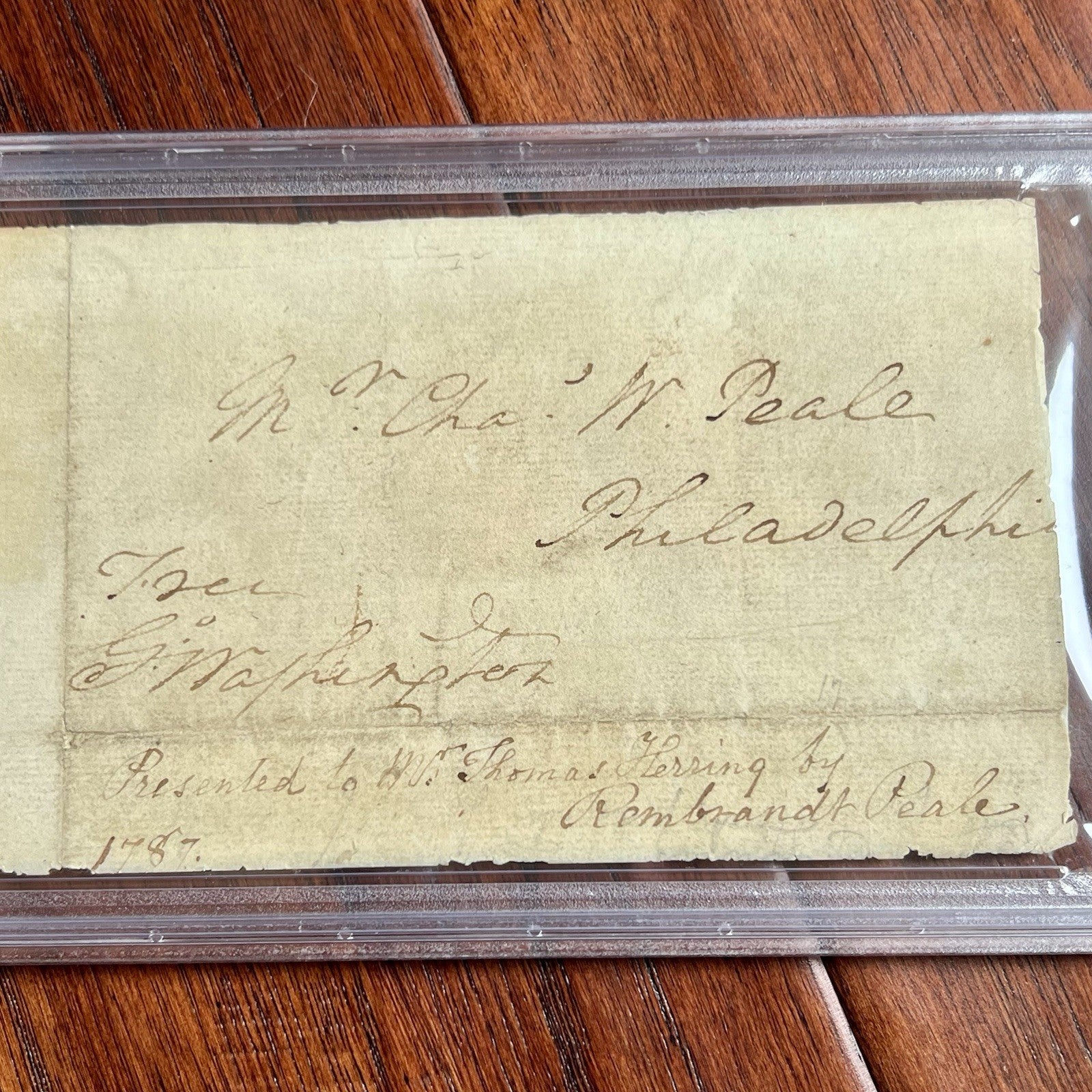 GEORGE WASHINGTON * PSA * Autograph FREE FRANK Signed Plus Rembrandt Peale Sig