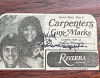 CARPENTERS * KAREN + RICHARD * JSA * Autograph Duo Newspaper Ad Signed