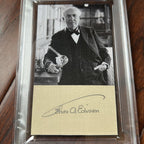 THOMAS EDISON * PSA/DNA * Autograph Cut Signature CUSTOM CARD Signed