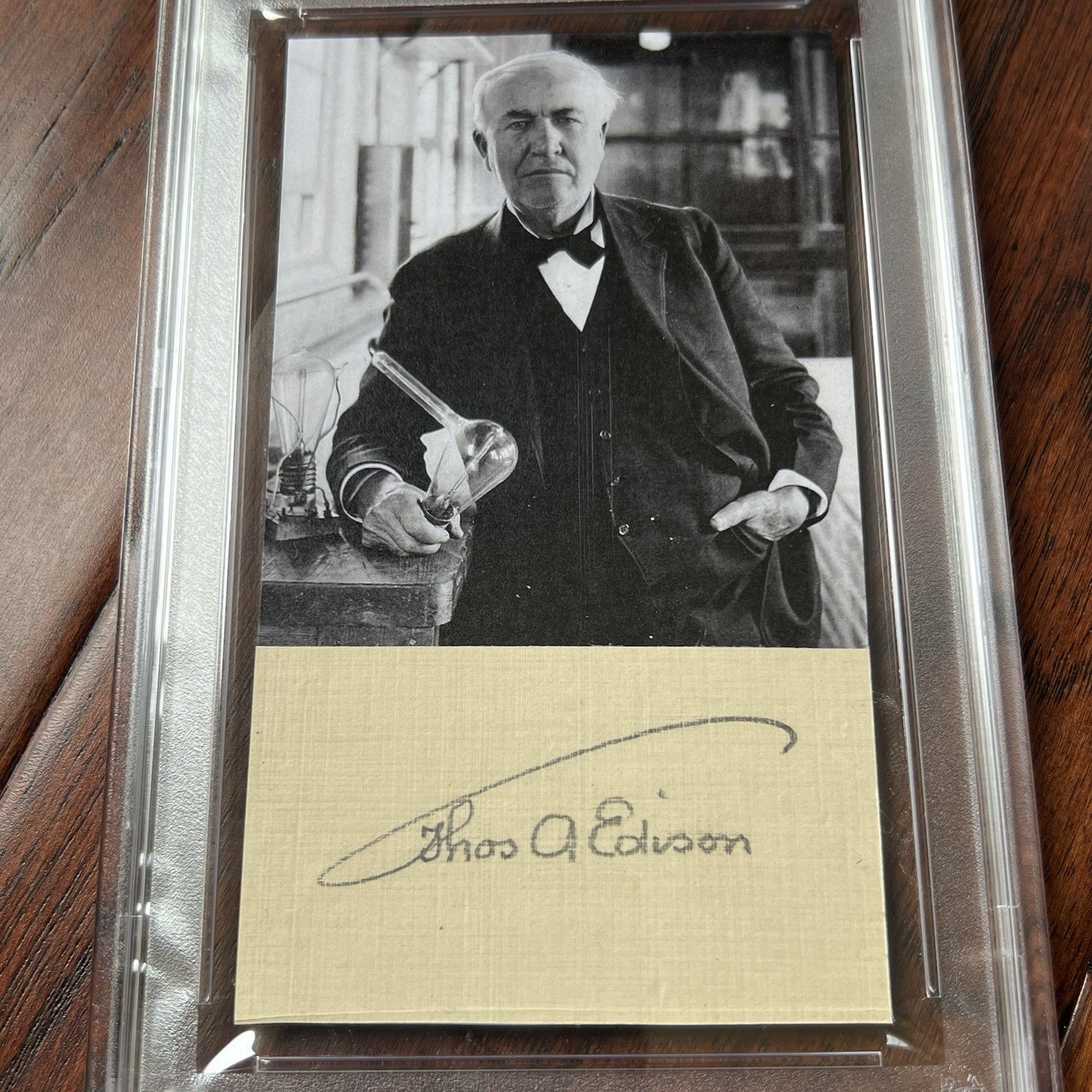 THOMAS EDISON * PSA/DNA * Autograph Cut Signature CUSTOM CARD Signed