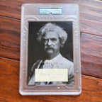 SAMUEL L. CLEMENS * PSA/DNA *  Autograph MARK TWAIN Custom Card SIGNED