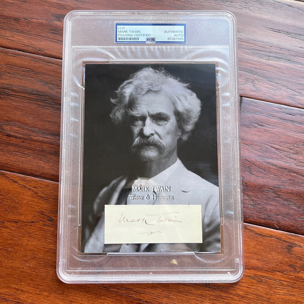 SAMUEL L. CLEMENS * PSA/DNA *  Autograph MARK TWAIN Custom Card SIGNED