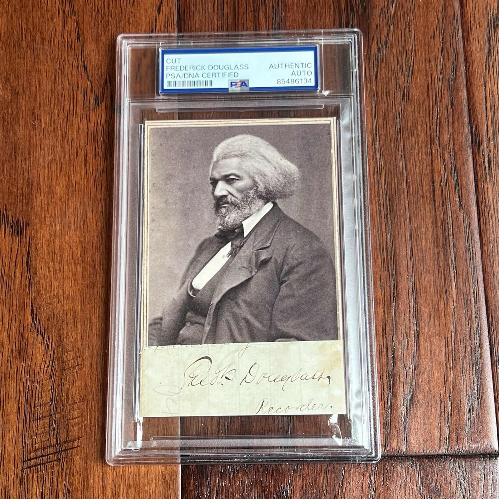 FREDERICK DOUGLASS * PSA * Autograph Cut Signature CUSTOM CARD Signed