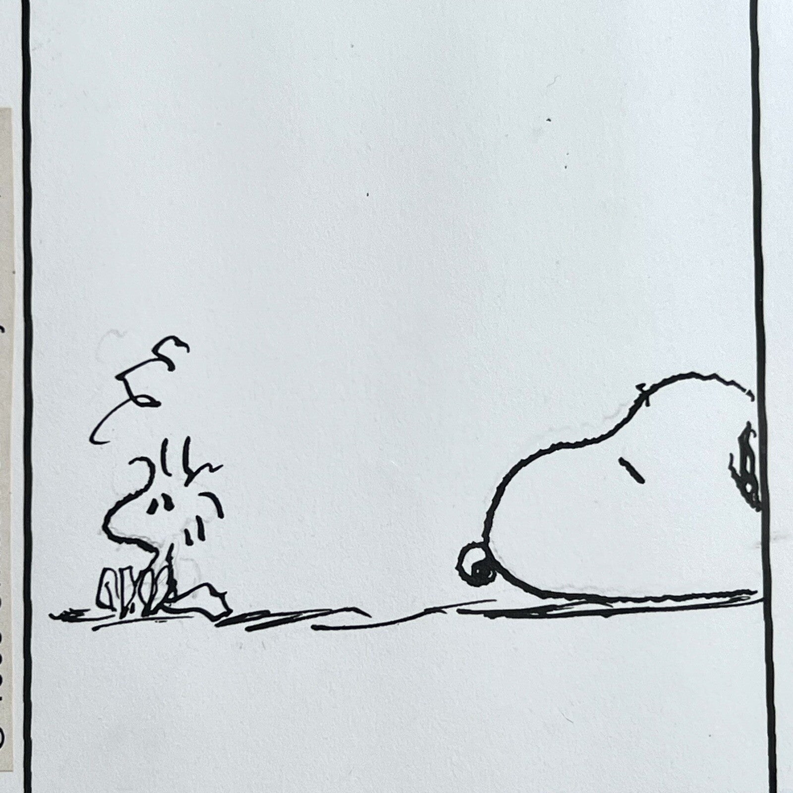 CHARLES SCHULZ * PSA * Original Snoopy Artwork Strip Signed * Autograph Drawing