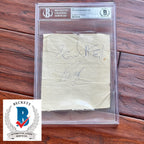 PAUL MCCARTNEY & RINGO STARR * Beckett Bas * PROOF Signed Cut Autograph Beatles