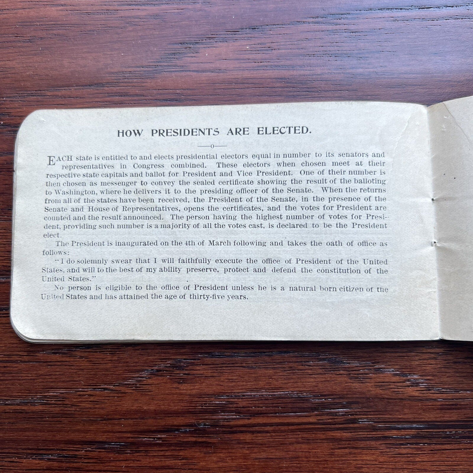 WILLIAM McKINLEY * PSA * Autograph OUR PRESIDENTS Oath of Office booklet SIGNED