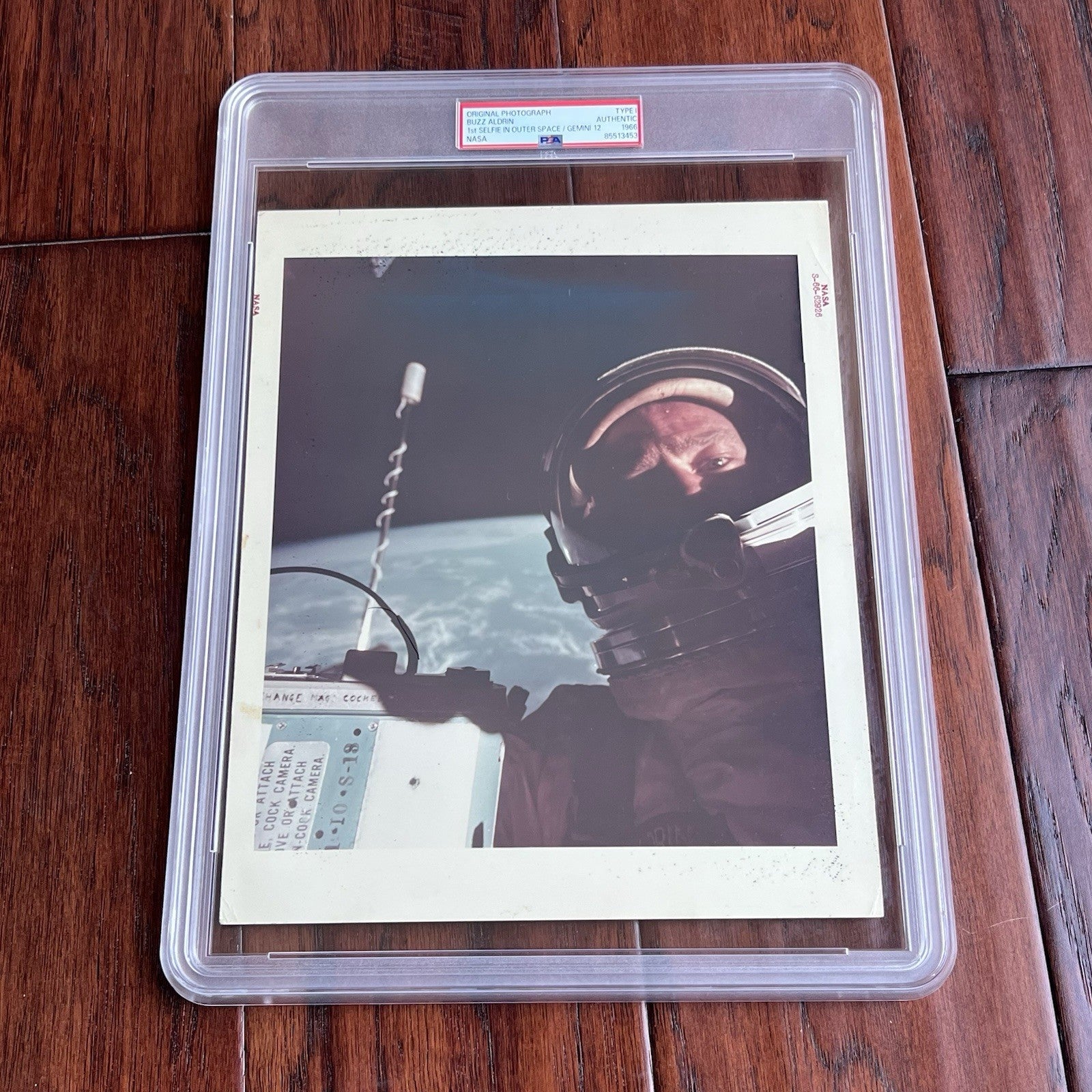 SPACE SELFIE * PSA TYPE 1 PHOTOGRAPH * Gemini 12 Red Number S6662926 I ALDRIN