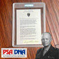 DWIGHT D. EISENHOWER * PSA * Autograph Custom Card D Day Orders Signed * WWII
