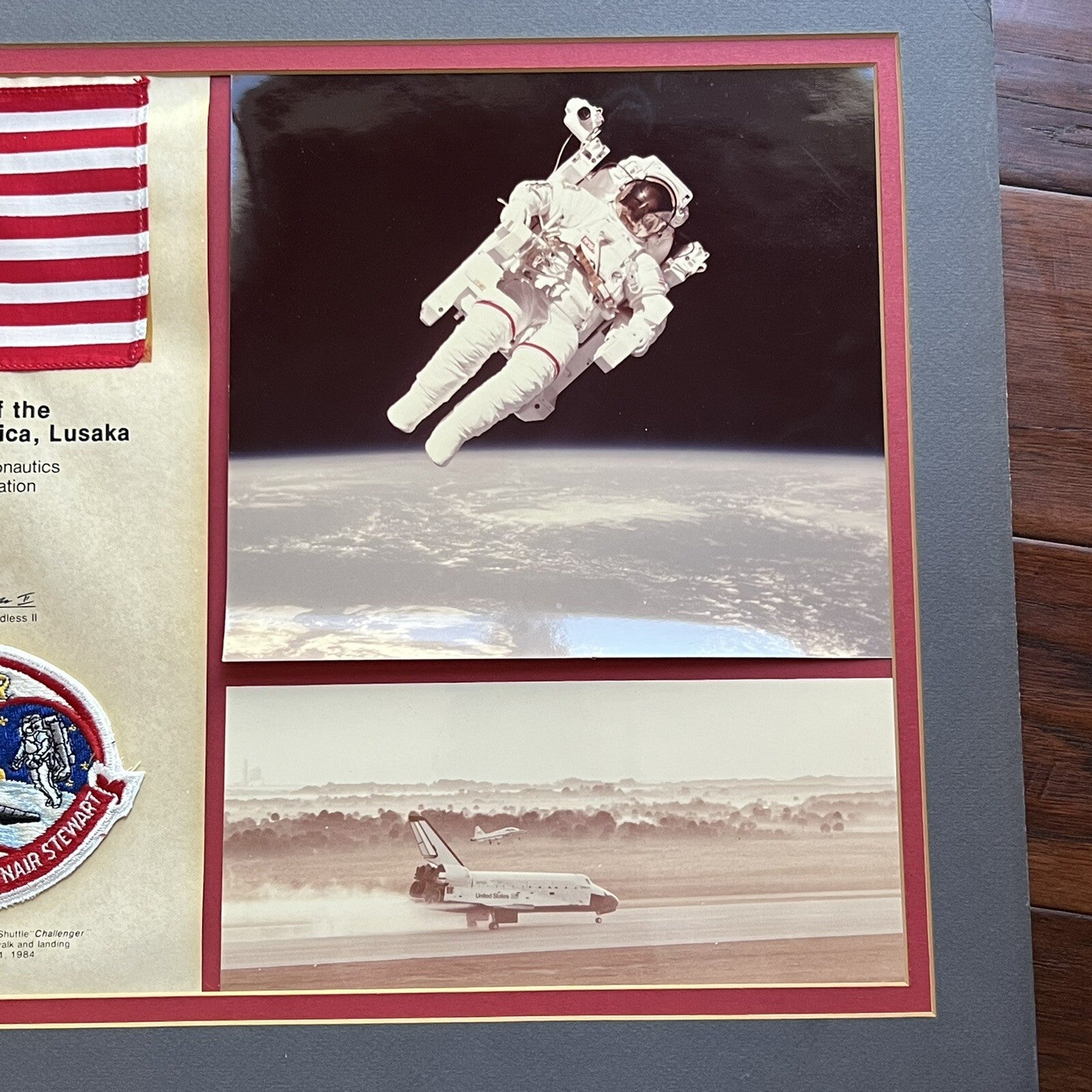 STS 41-B * JSA * Bruce McCandless Certified Flown Flag & Patch Autograph Signed