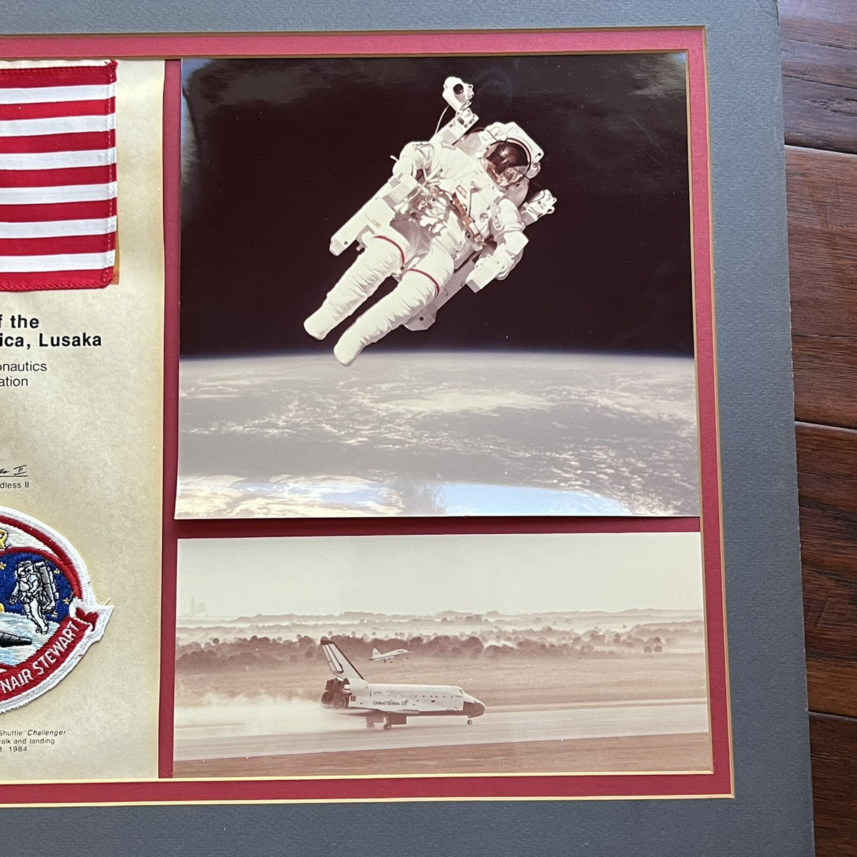 STS 41-B * JSA * Bruce McCandless Certified Flown Flag & Patch Autograph Signed