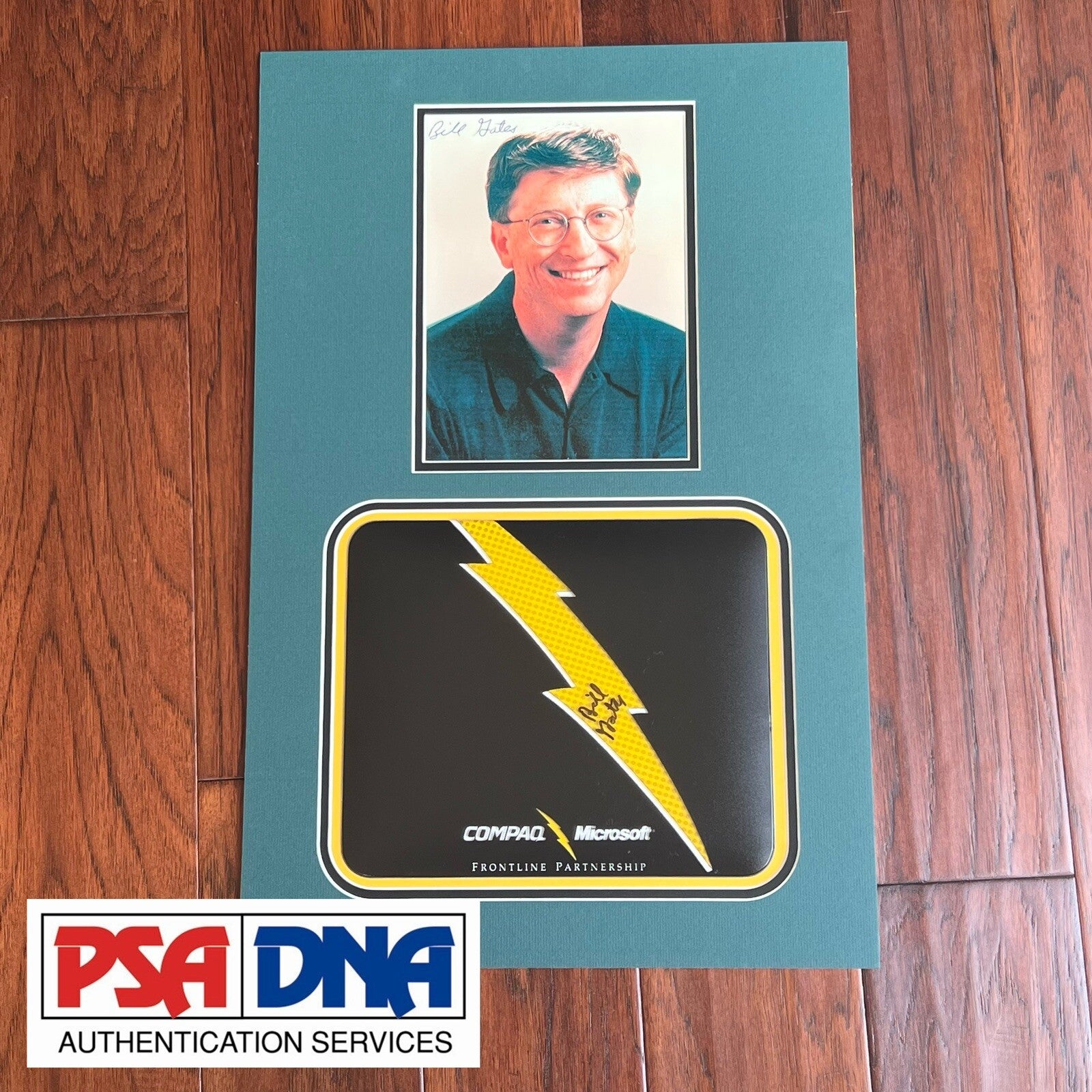BILL GATES * PSA * Autograph Microsoft Mousepad Signed