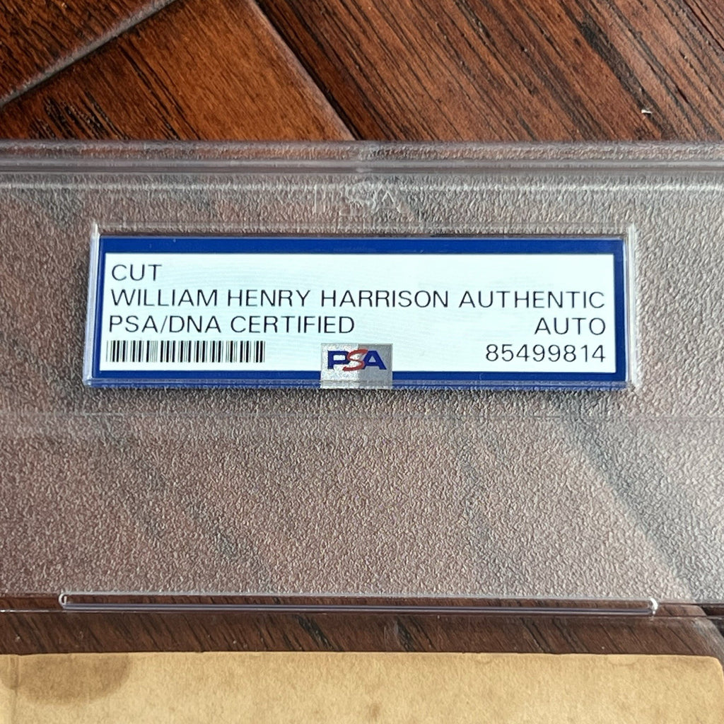 WILLIAM HENRY HARRISON * PSA * Scarce Autograph ENGRAVING Portrait Signed Image