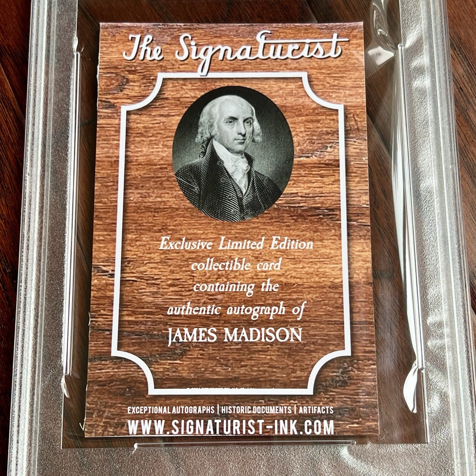 JAMES MADISON * PSA * Autograph Cut Signature CUSTOM CARD Signed Handwritten