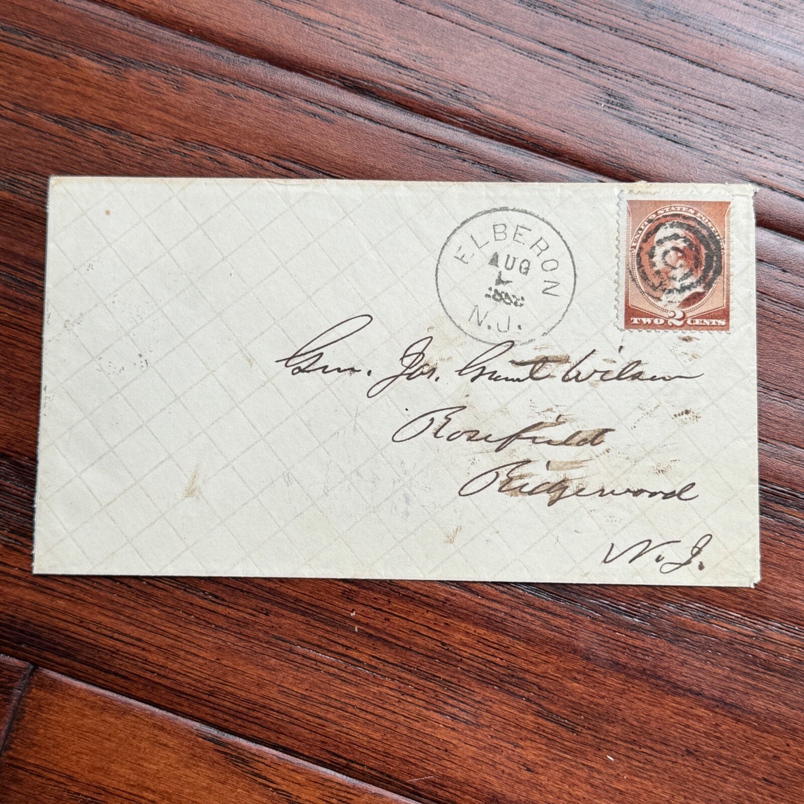 ULYSSES S. GRANT * BAS * Tragic 1884 AUTOGRAPH Envelope SIGNED * Elberon, NJ